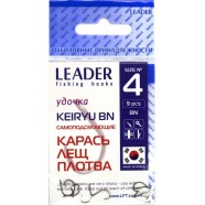Рибальські гачки, Leader Keiryu, 9шт/уп, колір BN №4